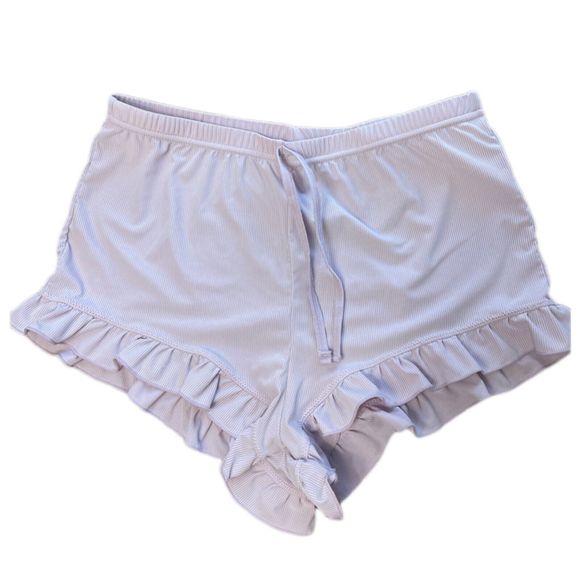 Rubylishious Liliac intimate shorts and crop top set Ruffle trim Medium 83% po - Picture 3 of 4